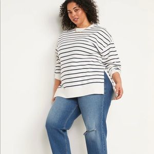 Old Navy Black and White Striped Top